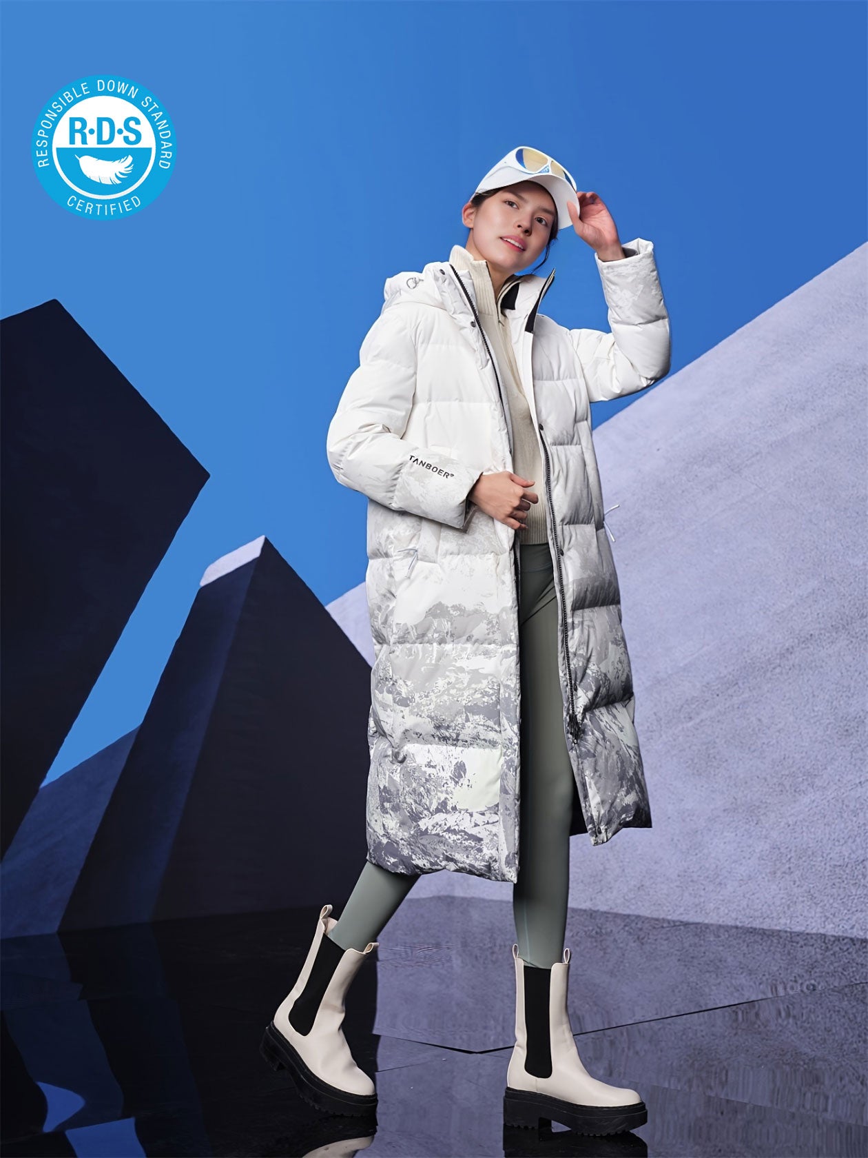 TANBOER Women's Long Thick Hooded Down Jacket | Tanboer