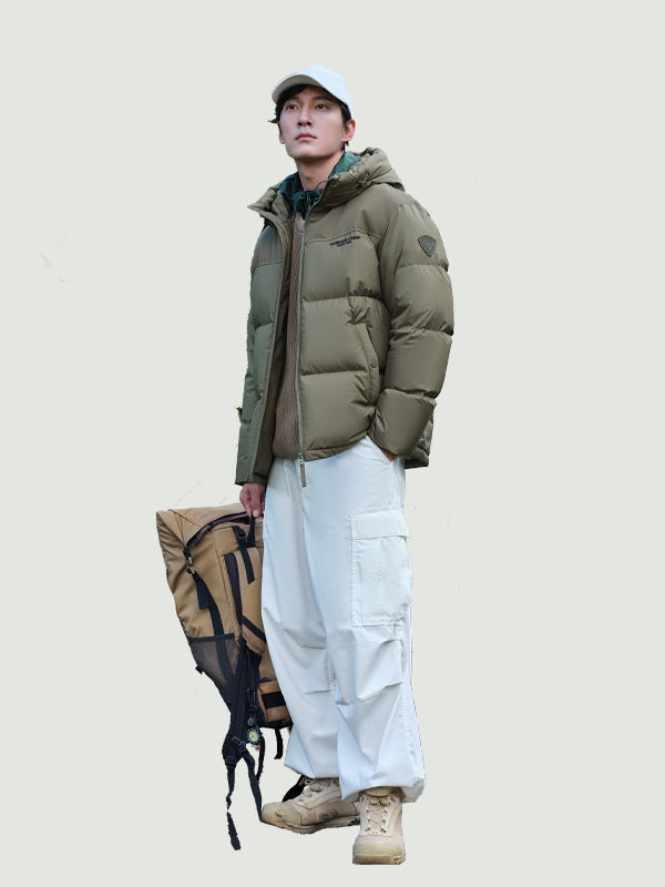 Down Jacket Men Thickened Hooded Winter Coats| Buy Now from Tanboer