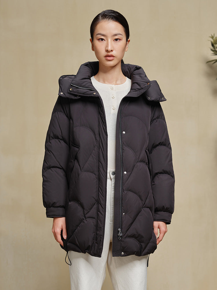 TANBOER Down Jacket Women Detachable Hooded Warm Winter Coat | Tanboer