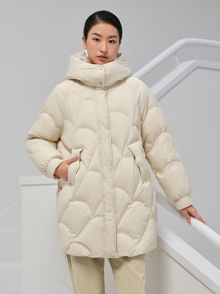 TANBOER Down Jacket Women Detachable Hooded Warm Winter Coat | Tanboer